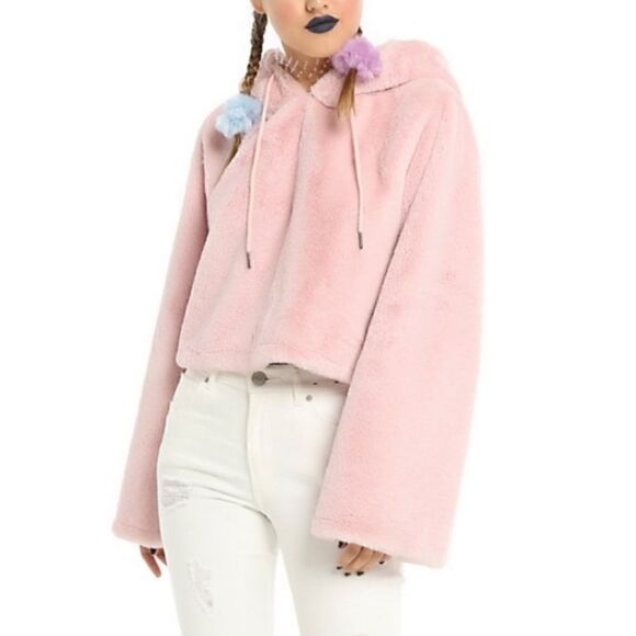 Hot Topic Pink Fuzzy Hoodie - Picture 2 of 11